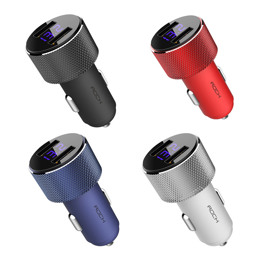 ROCK Sitor Car Charger with Digital Display