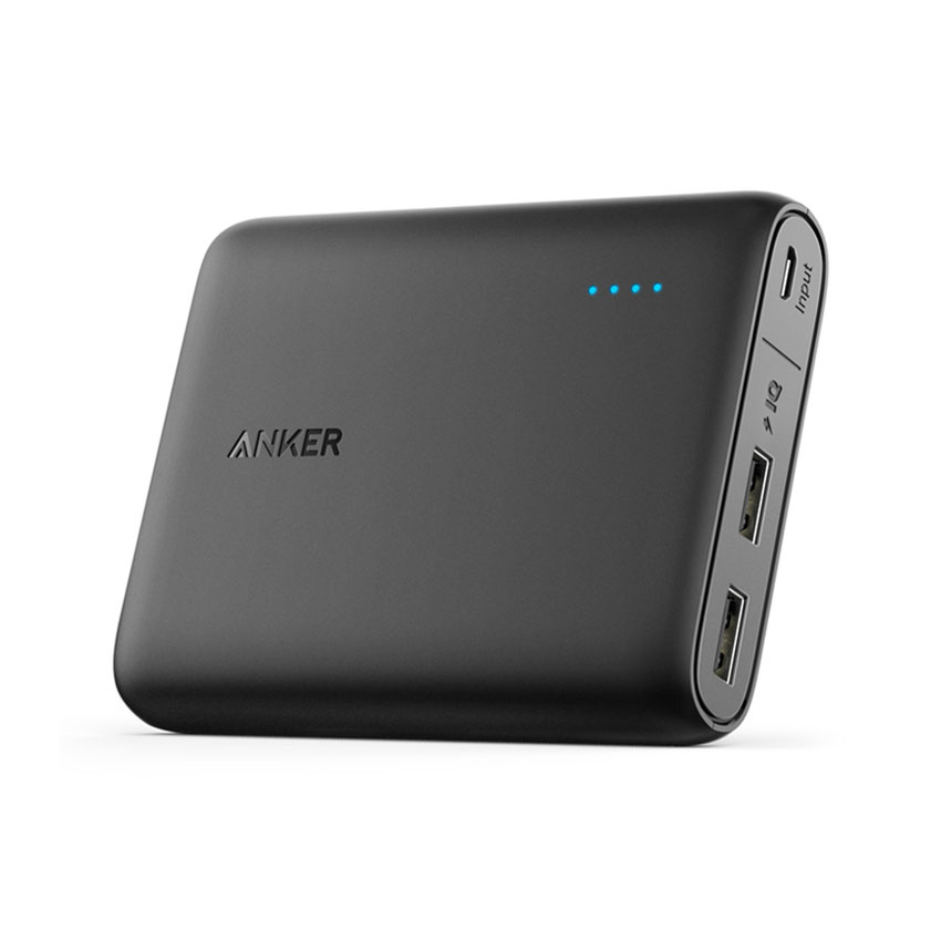 ANKER A1215 PowerCore 13000mAh 2-Port 3A Portable Charger  High Speed Charging For 7/7 Plus/6S/6S Plus/6 Plus/6/SE (2020)/ 11/ 11Pro/11ProMax/XsMax,/XR/ XS/X/8/8 Plus/ AirPods/Ipad/Samsung/LG/HTC/Huawei/Moto/xiao MI and More