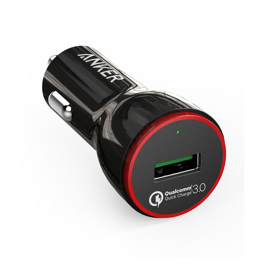 ANKER A2210 Quick Charge 3.0 24W USB Car Charge Fast Charging For 7/7 Plus/6S/6S Plus/6 Plus/6/SE (2020)/ 11/ 11Pro/11ProMax/XsMax,/XR/ XS/X/8/8 Plus/ AirPods/Ipad/Samsung/LG/HTC/Huawei/Moto/xiao MI and More